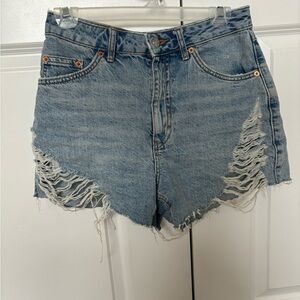 top shop denim shorts
